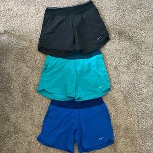 3 Pairs of extra small nike running shorts
